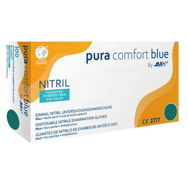 Pura Comfort Blue Nitril Untersuchungshandschuh